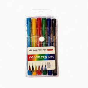 6 Ball Point Colour Pens