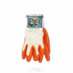 Work Gloves White & Orange
