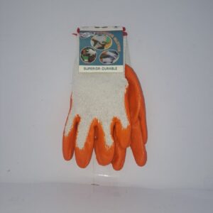 Work Gloves White & Orange