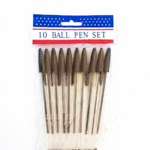 ABC Ball Pen Black 10's