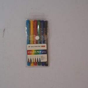 6 Ball Point Colour Pens