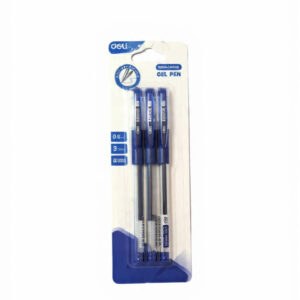Deli Blue Gel Pens 3Pc