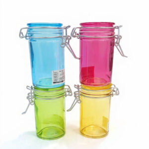 Small Color Glass Jar 5x8cm